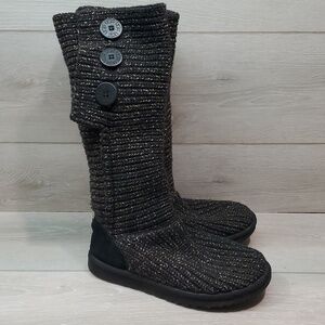 Ugg Australia Women 1876 Sweater Cardi 3 buttons Boots shoes sz 6